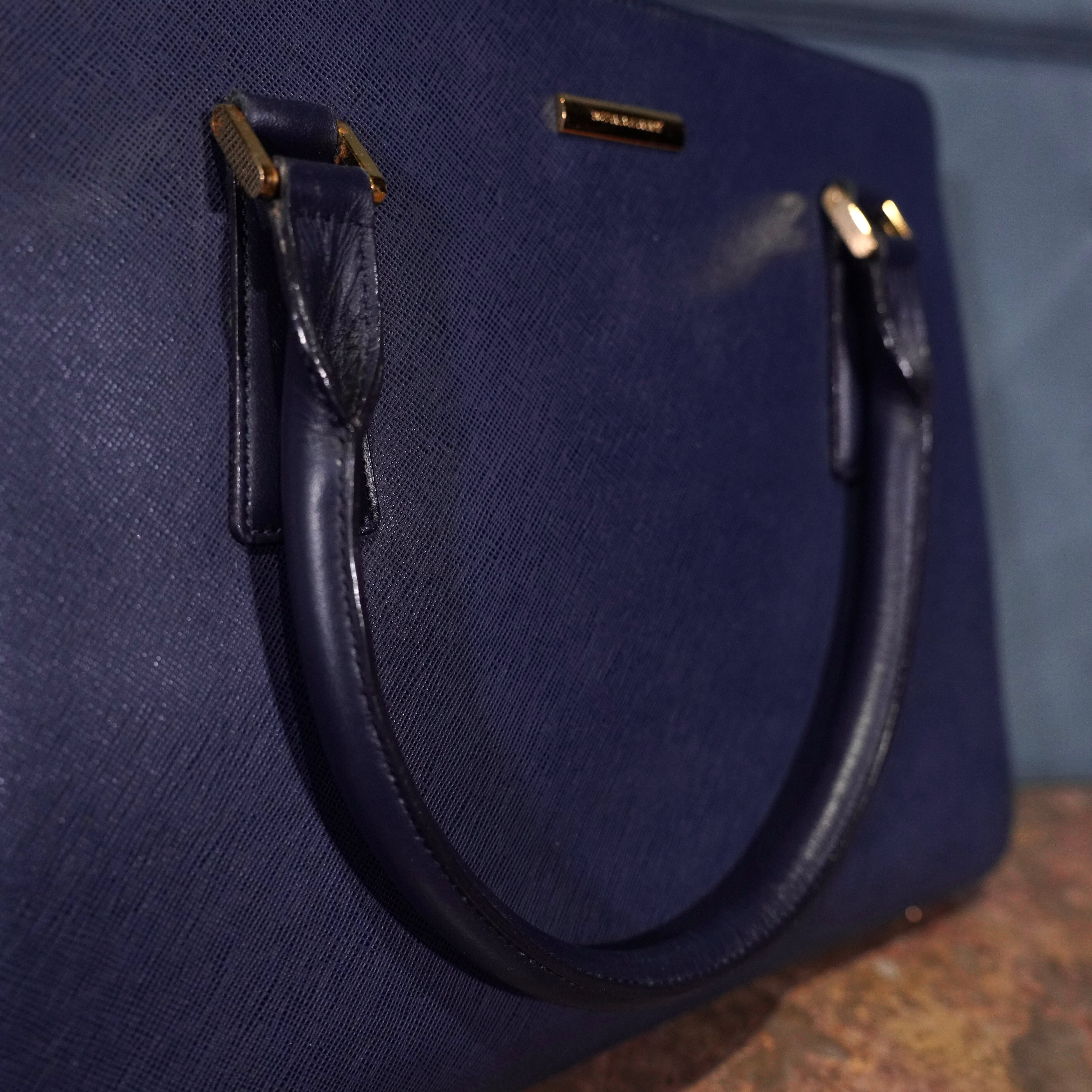 BURBERRY LOGO DESIGN LEATHER HAND BAG/バーバリーロゴデザインレザー