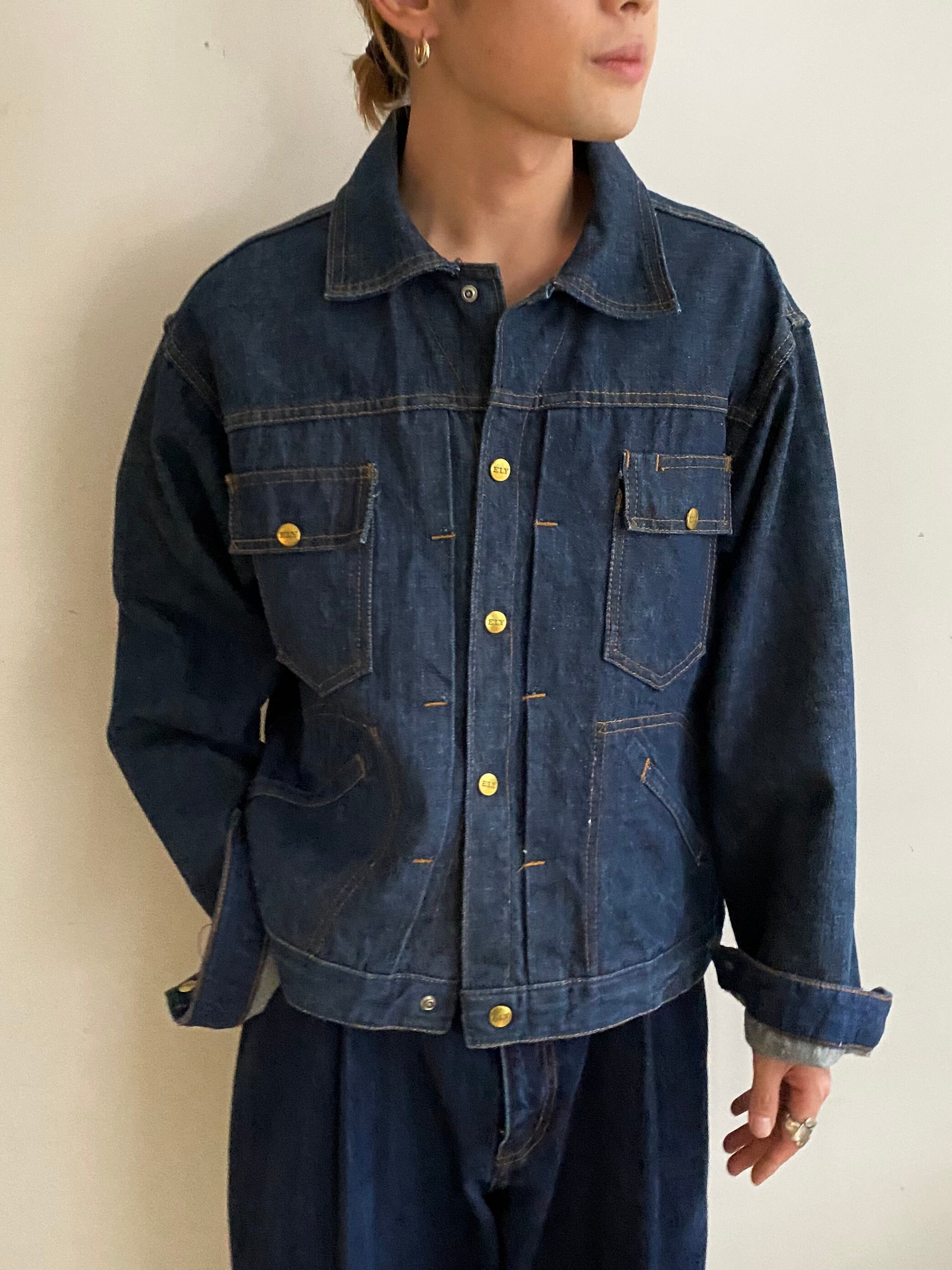 ヴィンテージ ELY デニムカバーオール 70s USA製 チョアジャケット ELY/60s〜70s/カバーオール/ジャケット/デニム/IDG/ブランケット