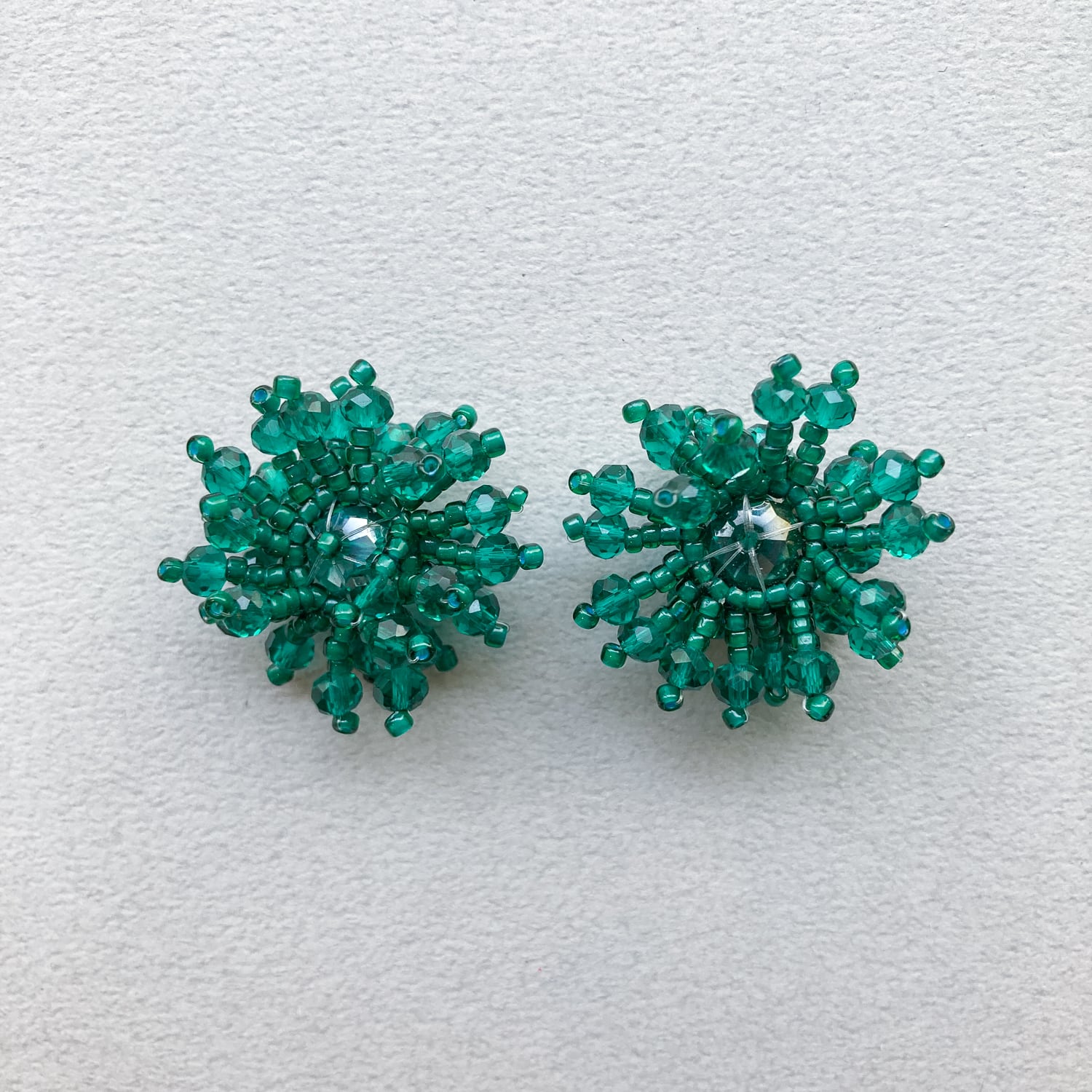 Duaオリジナル 立体お花ビーズワークカボション | Dua-アクセサリー