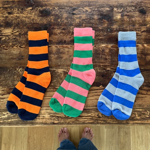 Made in England/ BORDER STRIPE SOCKS /TSPTR