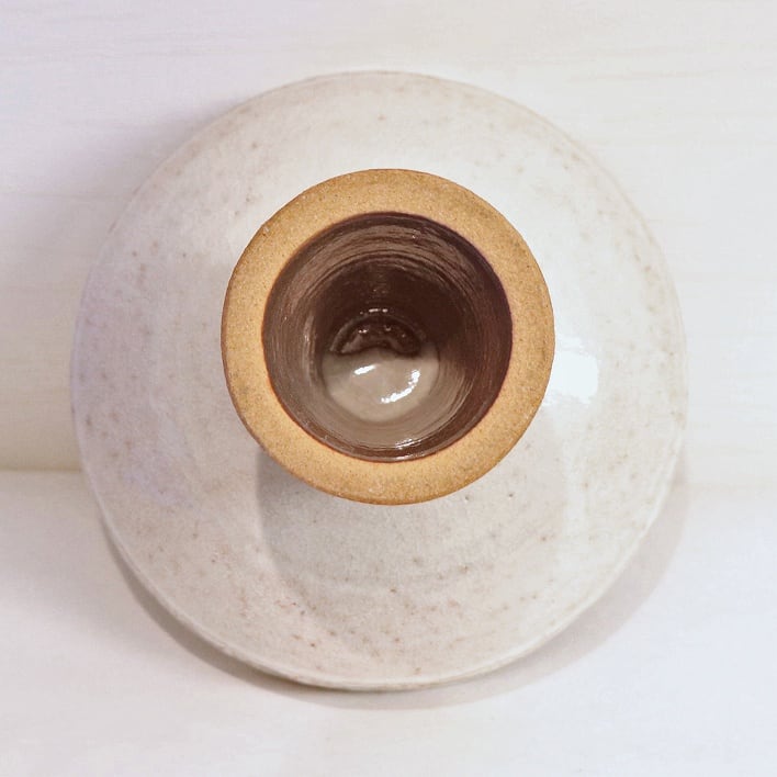 秘色窯・花器・フラワーベース・脚付水盤型・No.200412-22・梱包サイズ