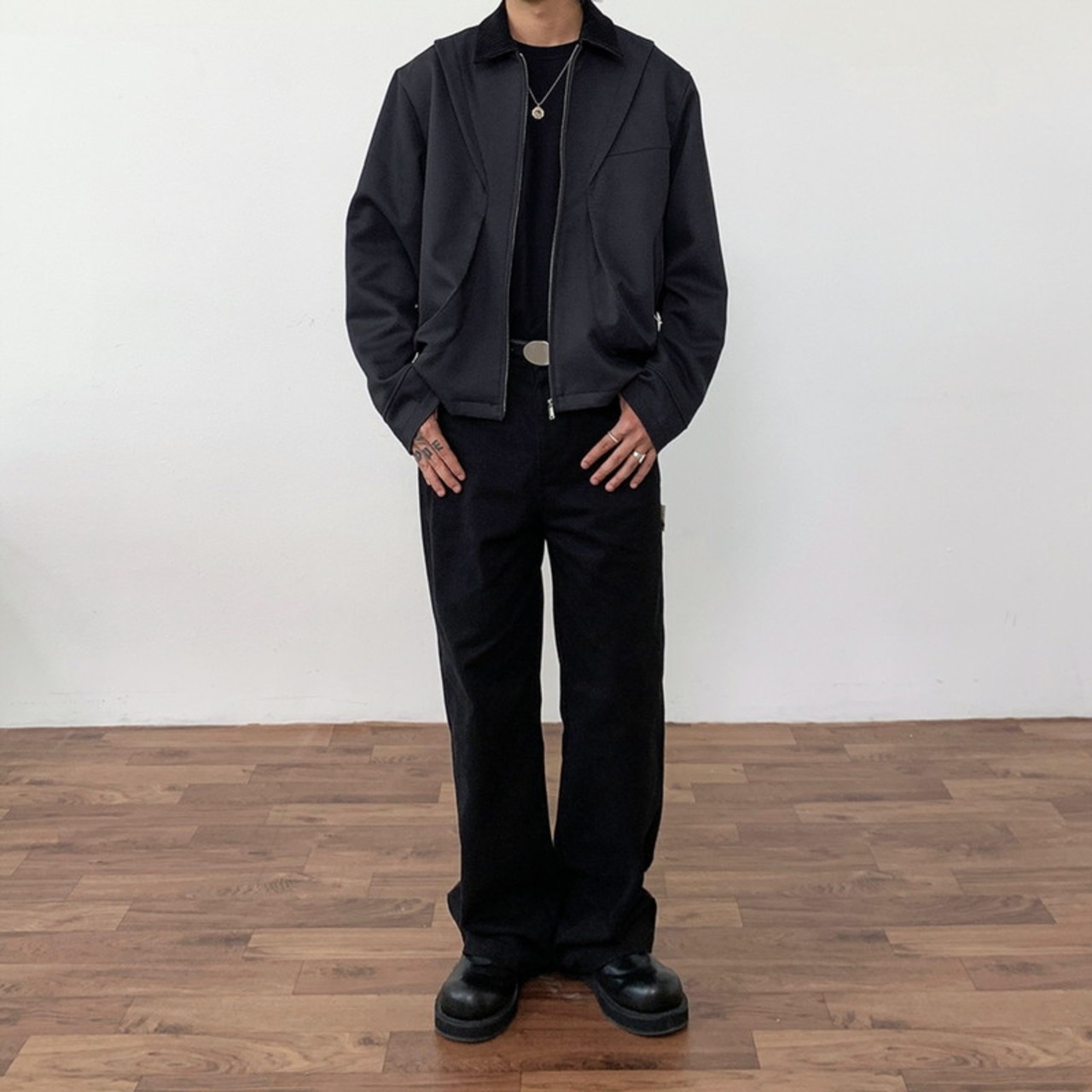 コーデュロイラペルジップブルゾン　960