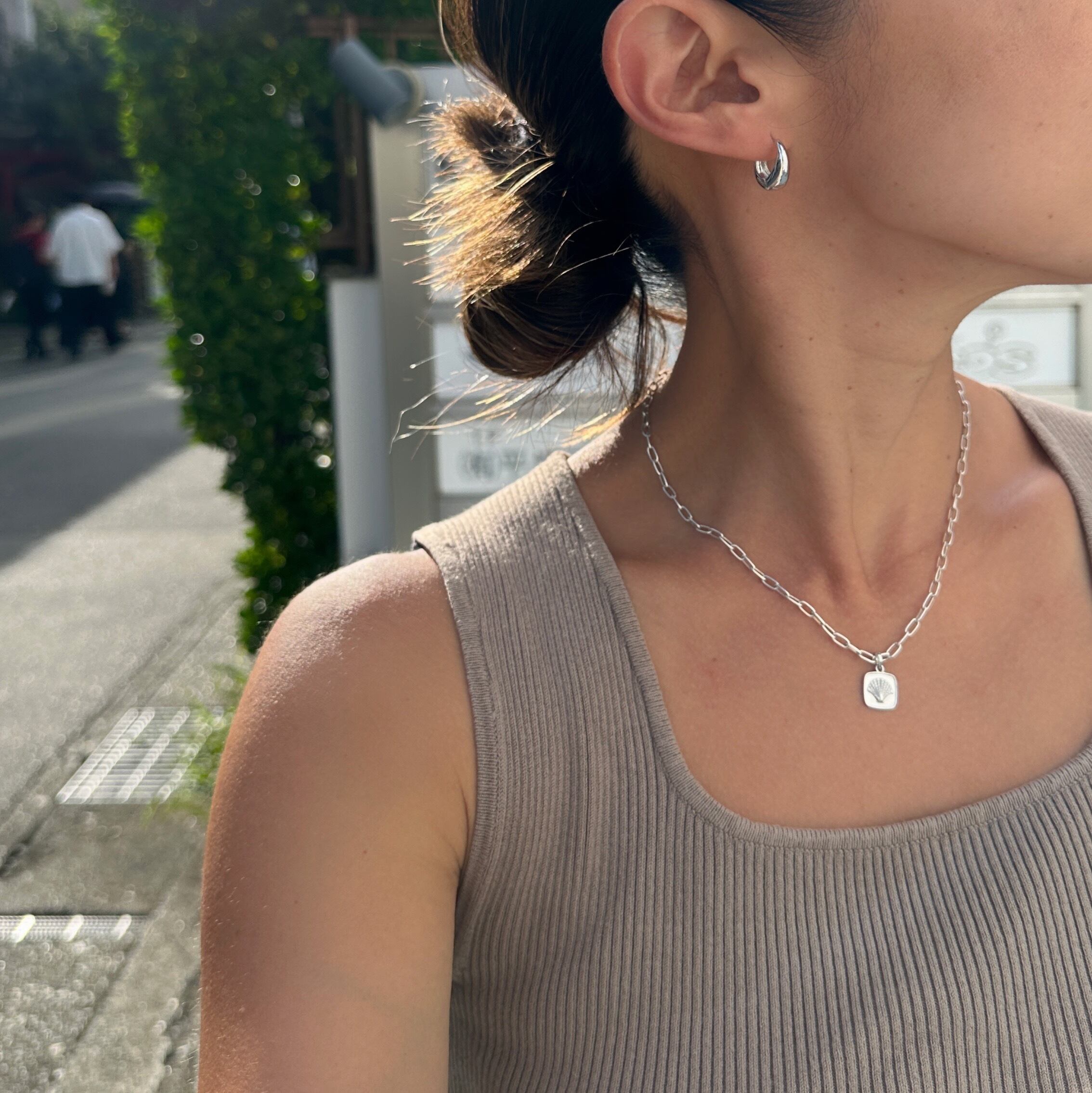 ぷっくり ラウンド カッチっと フープ Silver | 鎌倉のシルバー