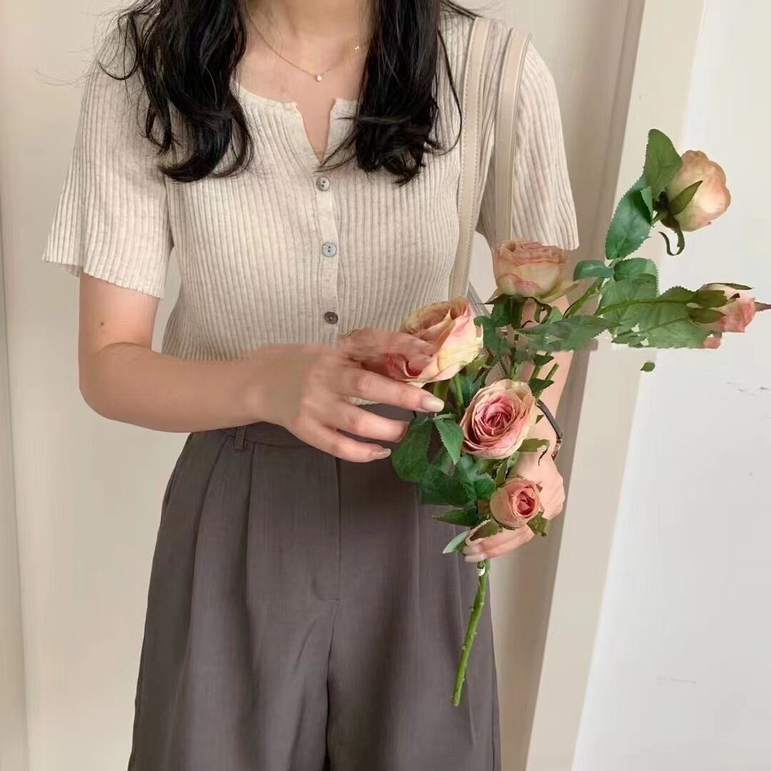 半袖リブカーデ  AJ2205-665