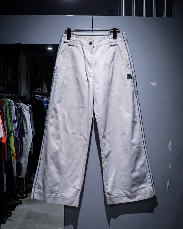 【add (C) vintage】“ddp” Piping Line Vintage White Rave Pants