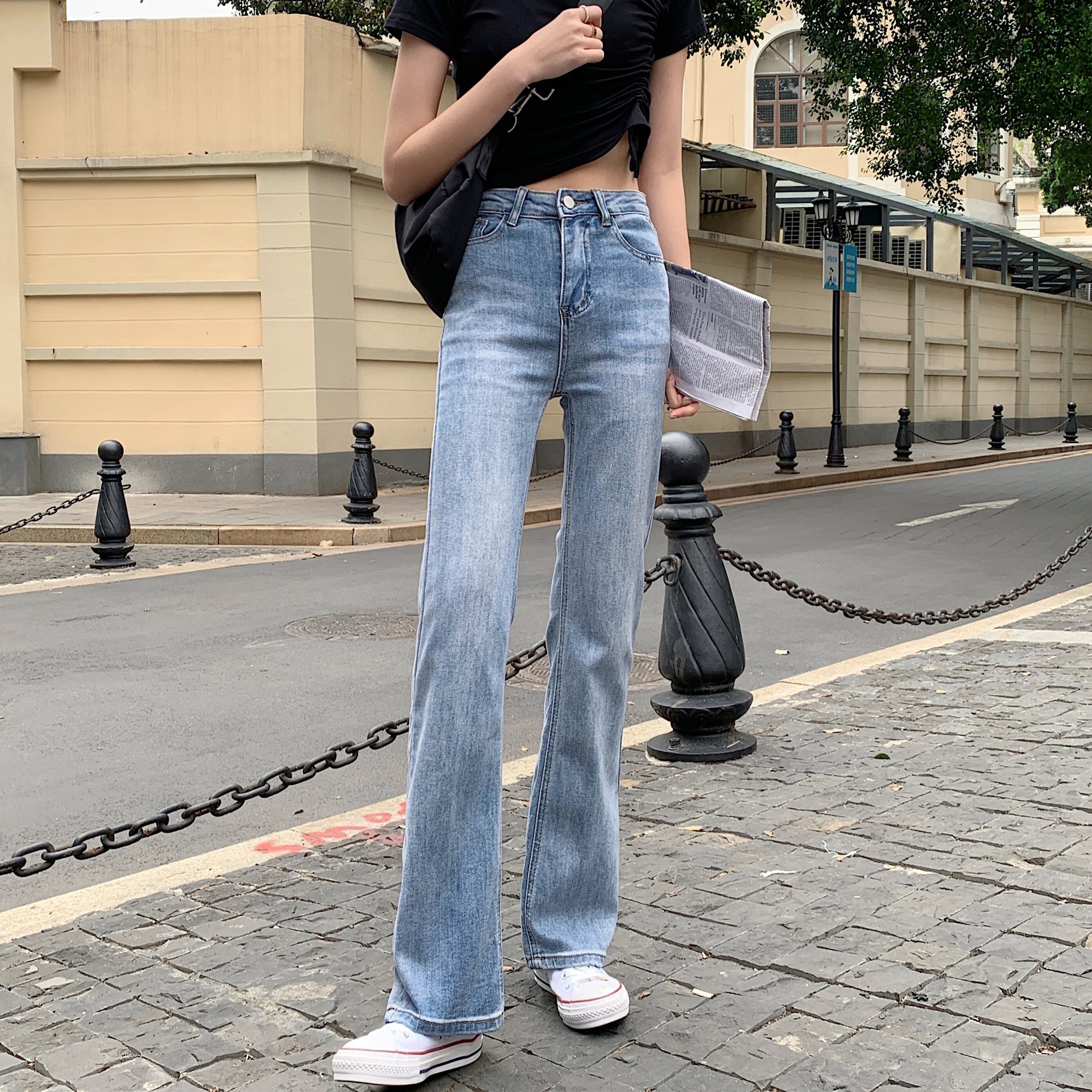 薄手パンツ サマーハイウェストスリムジーンズ 夏物 YY-ファッション98211120258