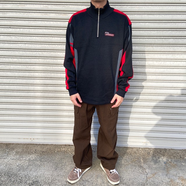 90s SPYDER スキーニット　ハーフジッププルオーバー　ナイロンライナー