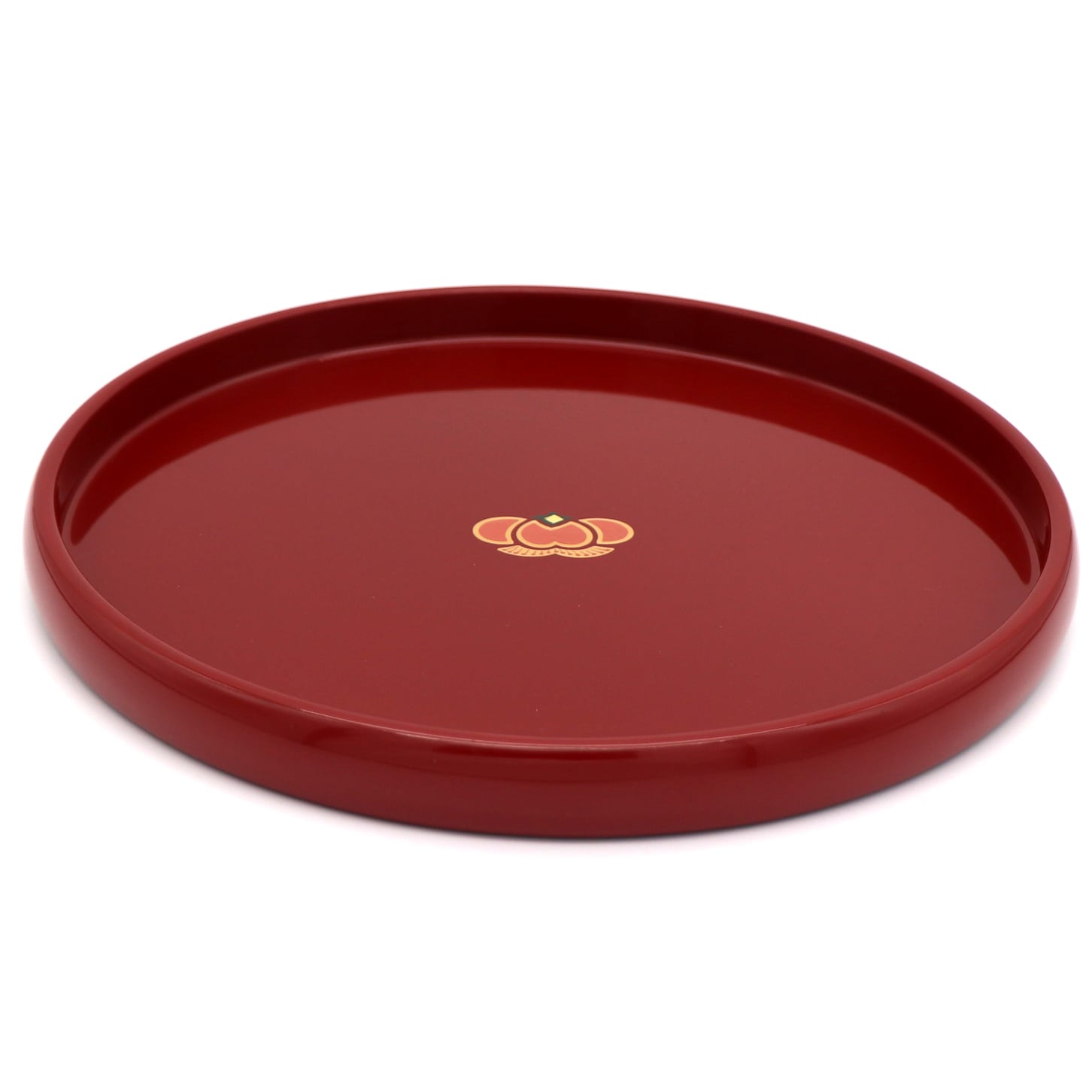 【高級　美品】漆器　お盆　秀衡塗　丸三漆器 丸三漆器・秀衡塗・丸盆・梅・No.200918-08・梱包サイズ80