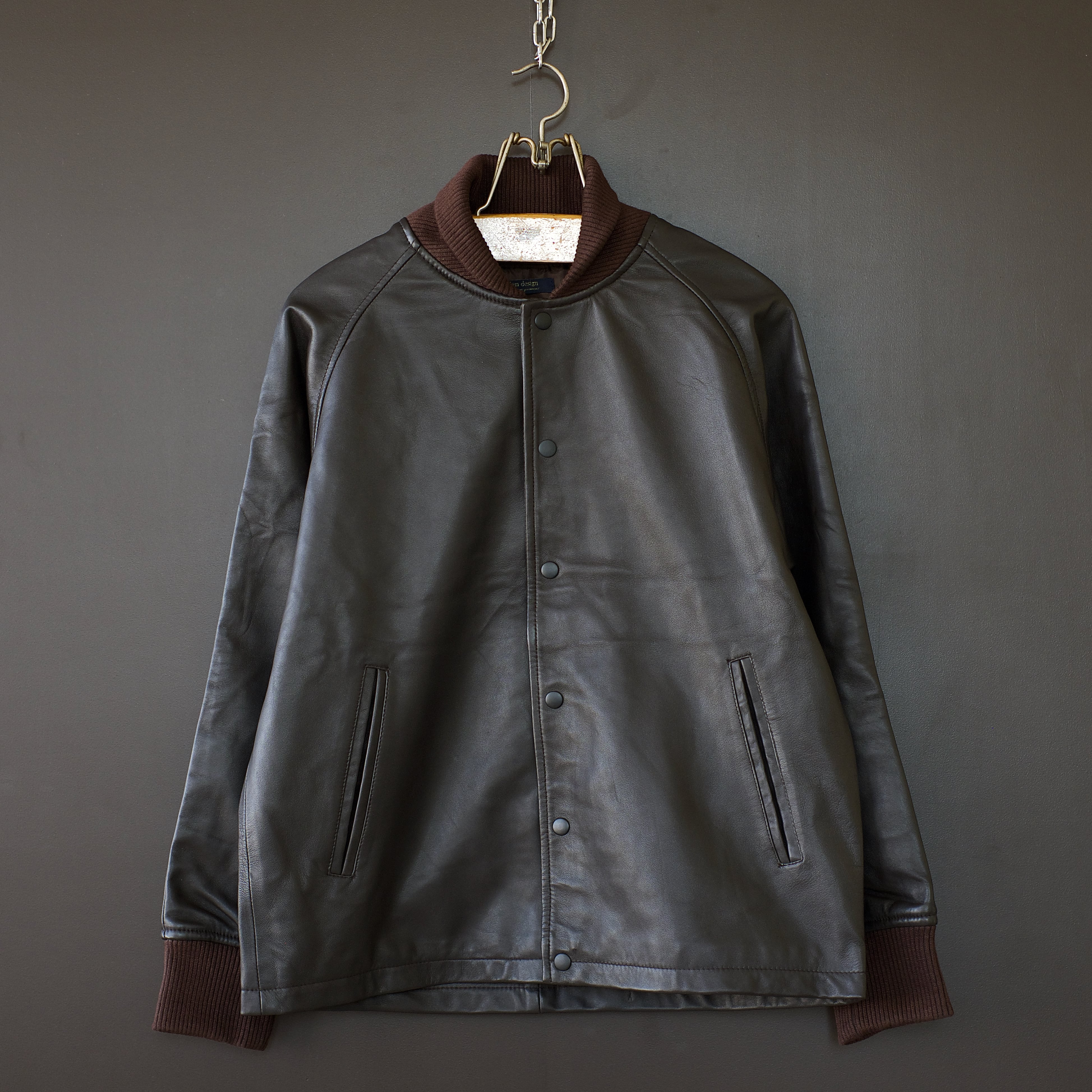 modem design】 Lamb leather Pharaoh jacket (brown) dros dro