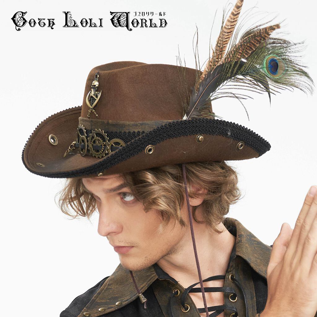 即納/送料無料】AS186 コーヒーブラウン羽根ストラップ カウボーイ