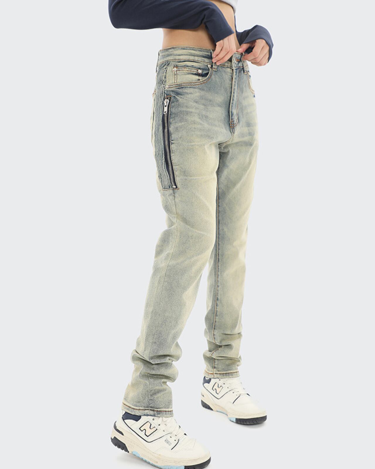 ジッパースキニーデニムパンツ / Zipper Skinny Jeans