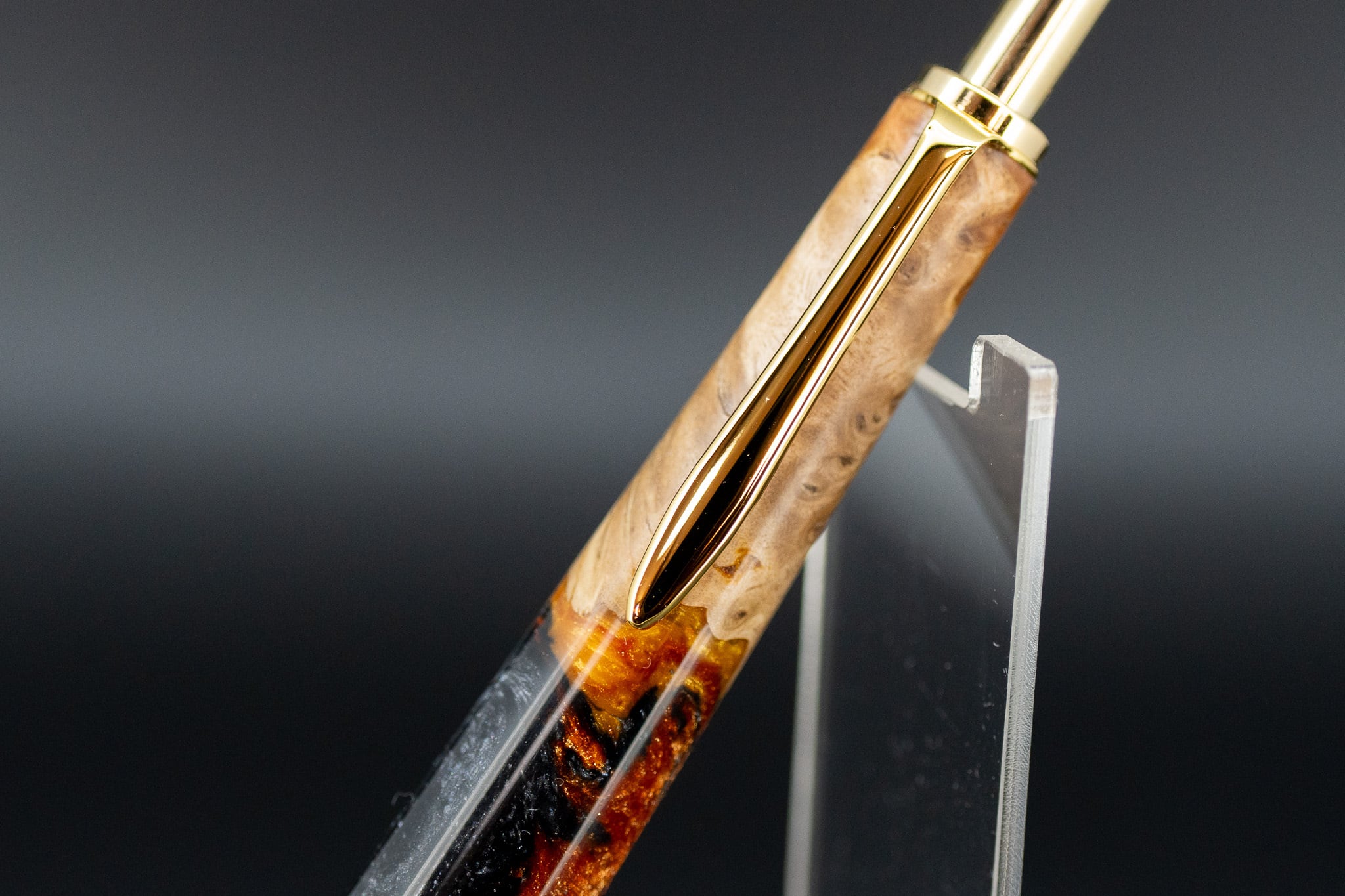 【カナダの象徴】 メープルバール × レジン スタビライズドウッド gold MP