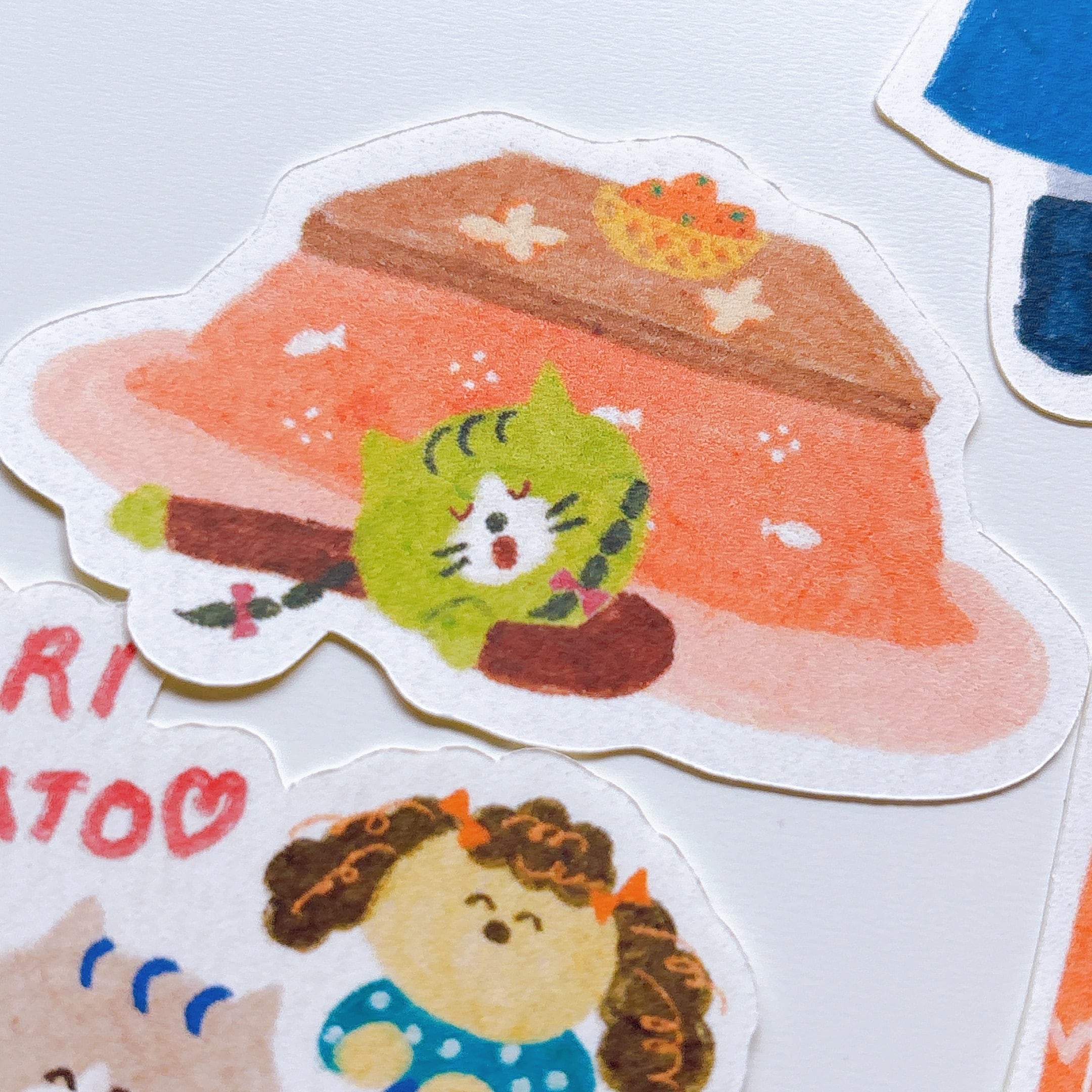 みつあみねこシールセット_no.4 (20枚入り) | eyesticker