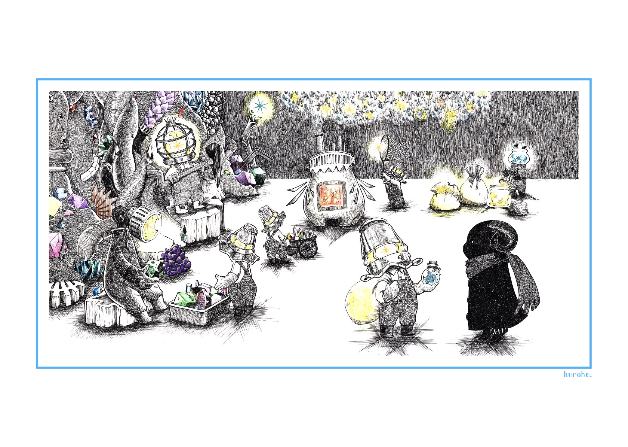 A4サイズプリントイラストカード「採石場」 | 96番地