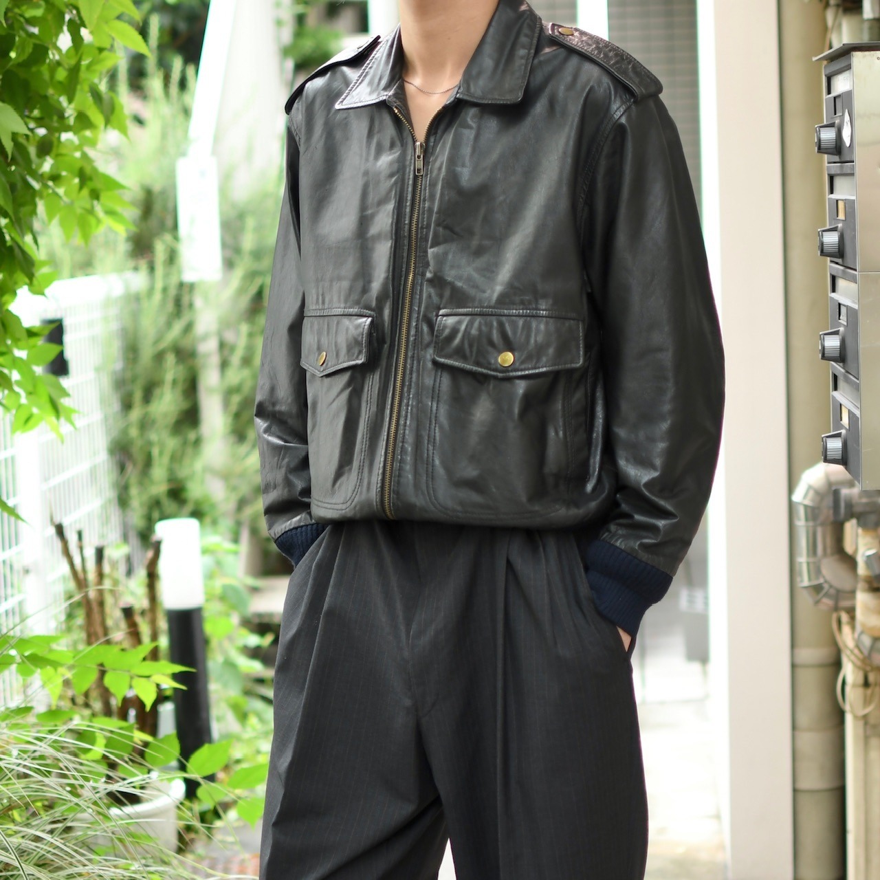 BURMA RUN leather flight jacket