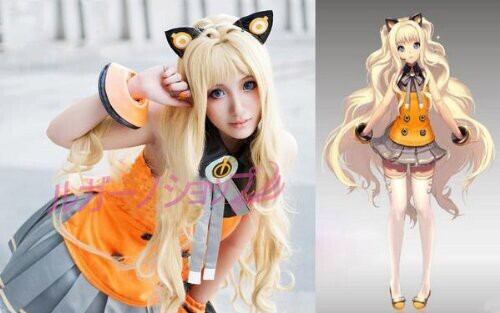 VOCALOID 　ボーカロイド  VOCALOID3 Library SEEU 公式服　衣装＋ウイッグ＋靴フルセット 　コスプレ衣装 K2909 VOCALOID ボーカロイド VOCALOID3 Library SEEU 公式服 風