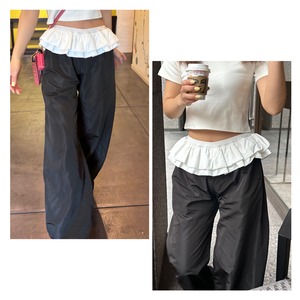 WAIST FRILL PANTS