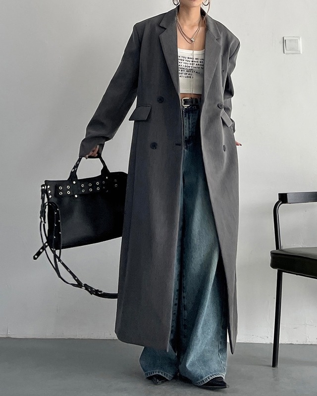 Double-Breasted Long Coat（2color）［A0082］