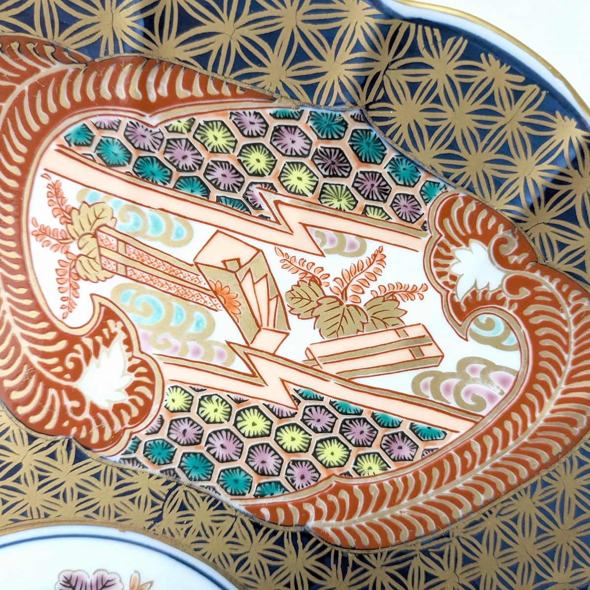 伊万里焼・大皿・盛皿・飾皿・日肥其泉・昭和年製・No.230521-25・梱包