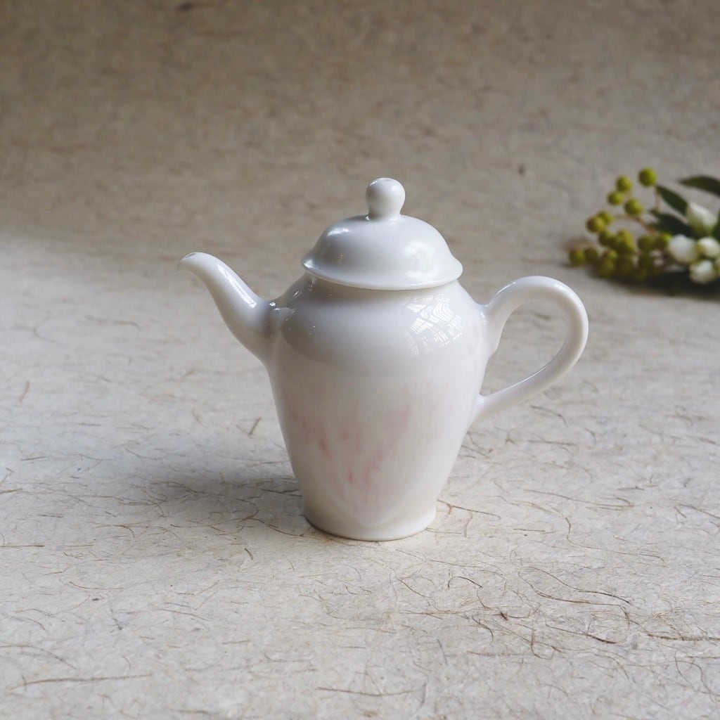 色原 昌希/茶壺 桃花釉