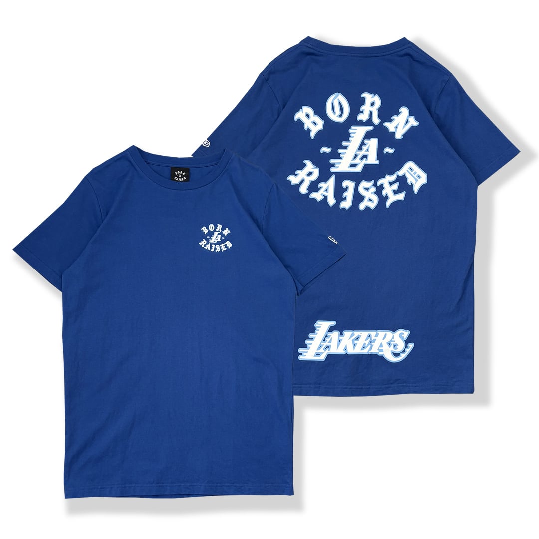 Los Angeles Lakers Printed T-Shirt.  BORN X RAISED / NEWERA