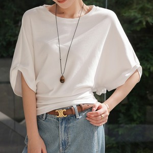 抜け感香る 大人のとろみドルマンTシャツ　G1071