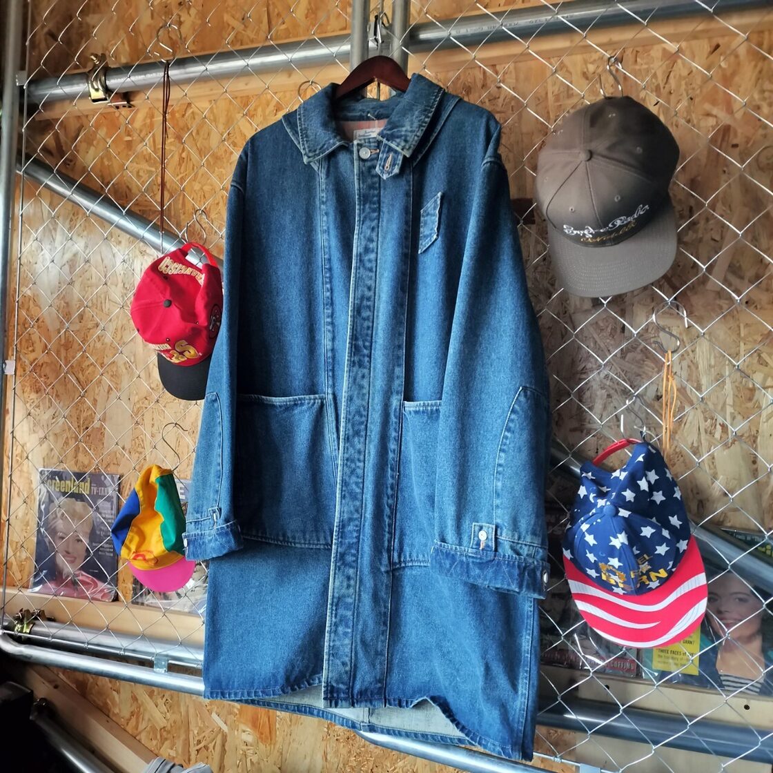 90s ヴィンテージ デニムコート ロングコート 古着 【V49】 | Pay ID 