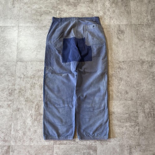 50-60s Savo フレンチワーク パッチワーク ダブルニー パンツ W29 詳細写真3