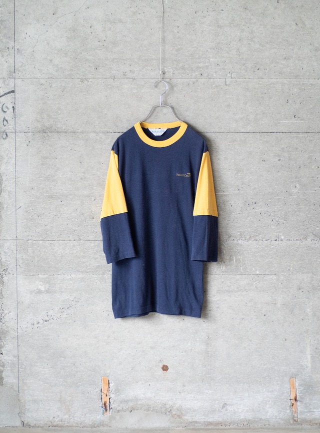 "Track & Court" 1980s Bicolor quarter sleeve tee