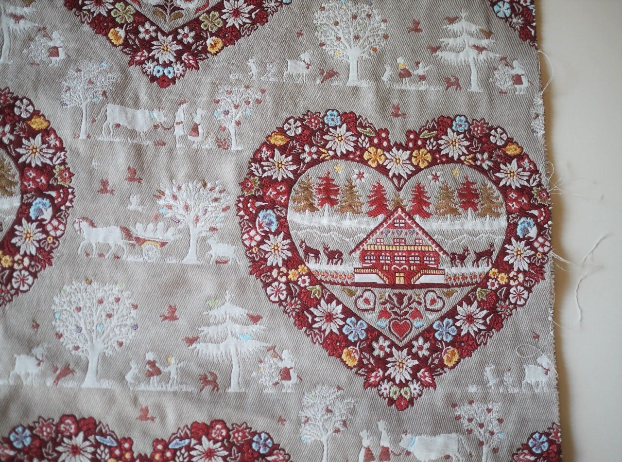 アルプス ジャガード織 サンプル生地 フランス グレー