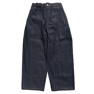 sage.NATION 24SS BOX PLEAT TROUSER DENIM (Raw Denim)