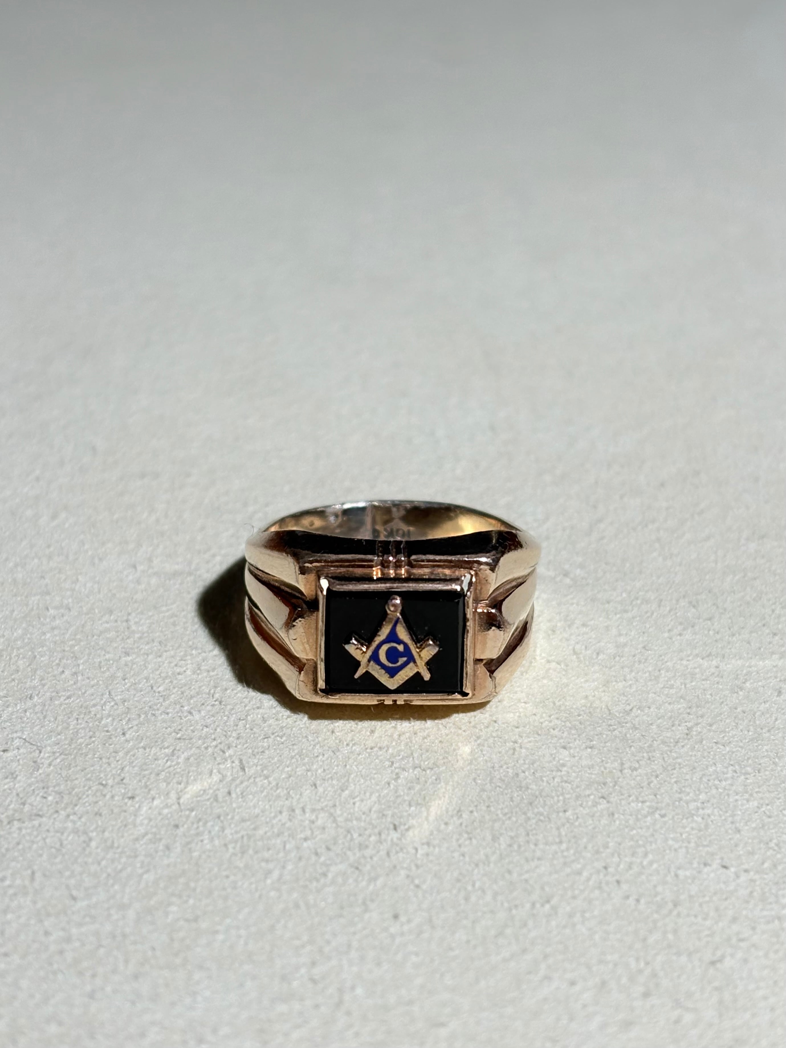 10k Freemason Signet Ring #19 -U.S-