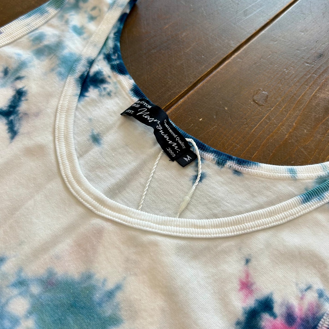 ナスングワム×ジャバラ【Nasngwam×JAVARA】Essential TieDye Tanktop (sea) Mサイズ - 2