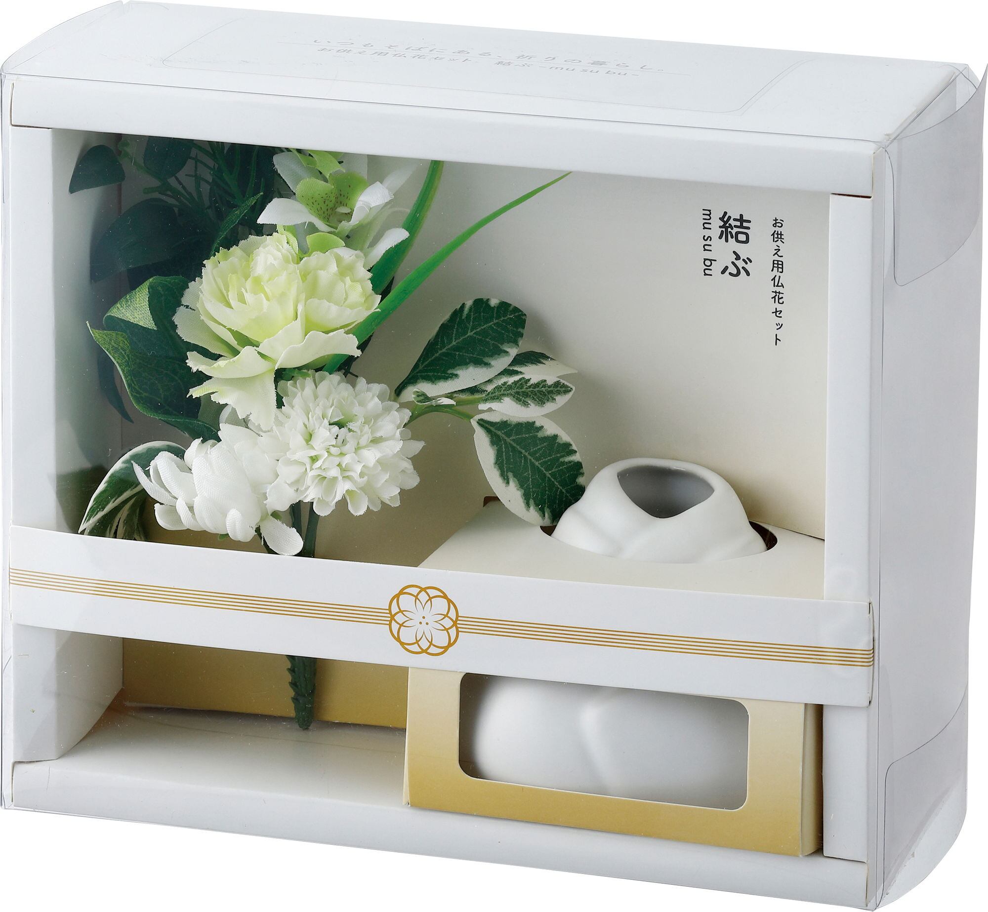 ブツダンヨウミニポット（ムスブ）　ミックス系　FP-0849MIX　4961823698941　造花（アーティフィシャルフラワー） > 定番造花フラワー（素材）