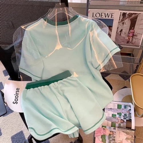 涼しく楽ちんセットアップルームウェア パジャマ レディース 2023 新入荷 春夏 パジャマ 韓国 半ズボン 半袖 2点セット カジュアル 可愛いおしゃれヨガウェア