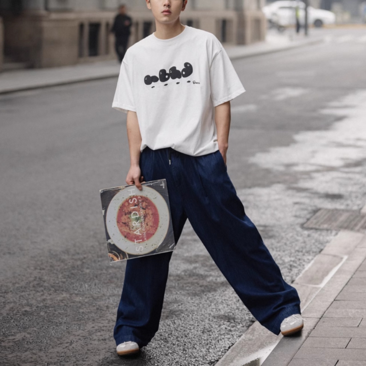 薄手ウエストドローストリングデニム　0706