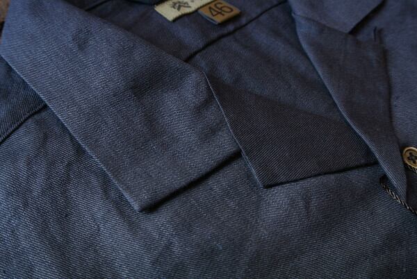 Nigel Cabourn オープンカラーシャツ - リネンツイル / OPEN COLLAR SHIRT - LINEN TWILL men's  Navy | ～ c o u j i ～ powered by BASE