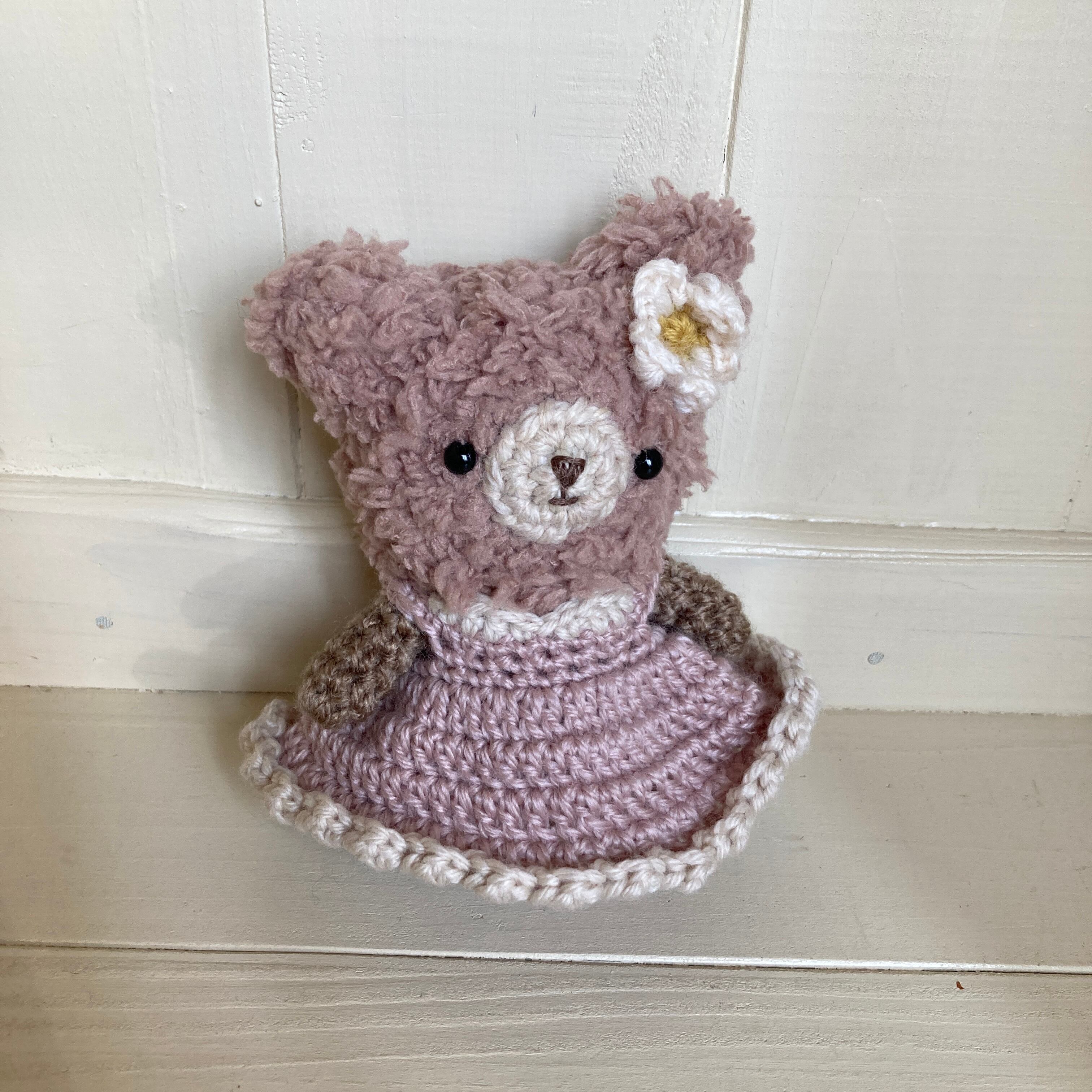 ふわもこ子熊ちゃん」あみぐるみくま｜手編みぬいぐるみ｜ふわふわ
