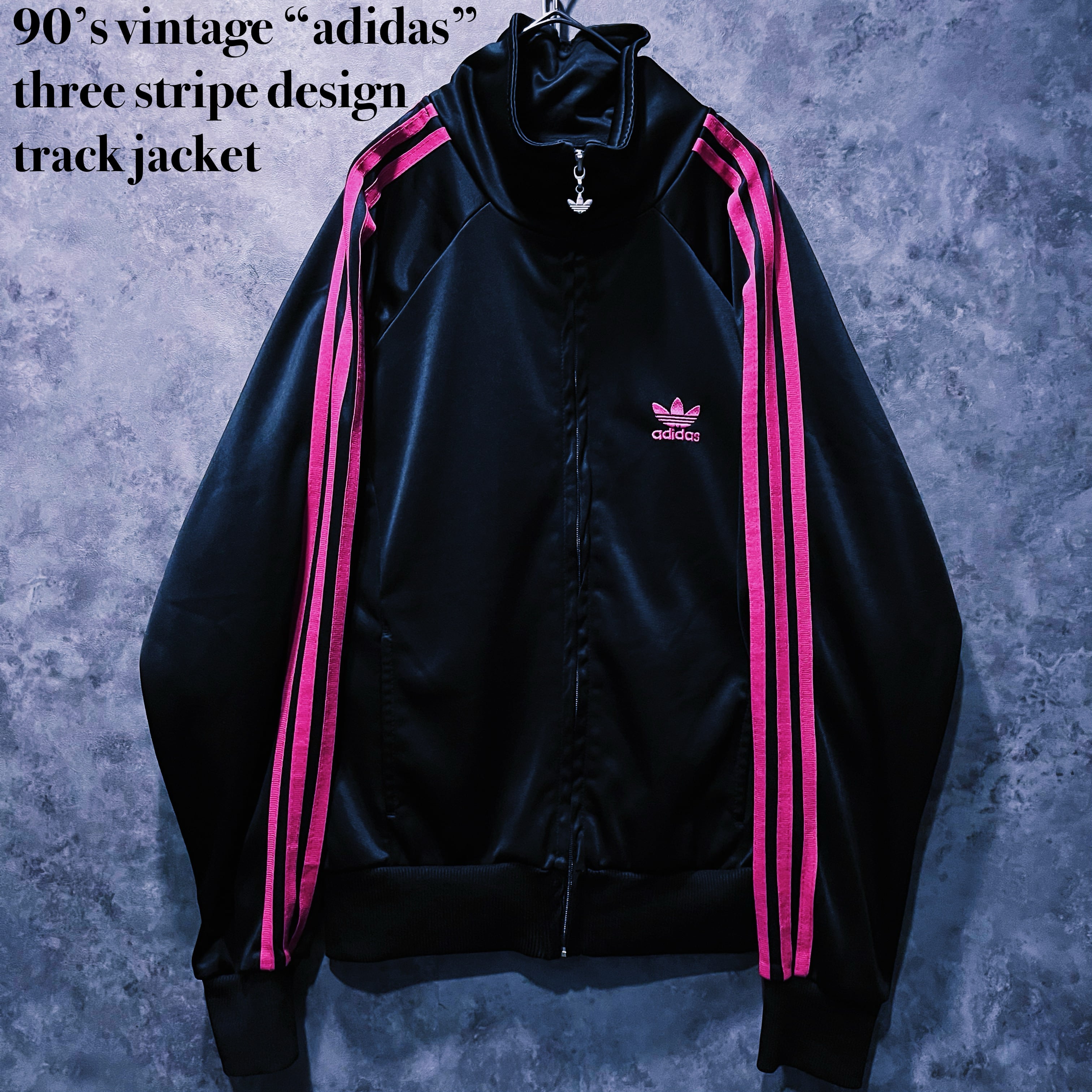 【doppio】90’s vintage “adidas” three stripe design track jacket