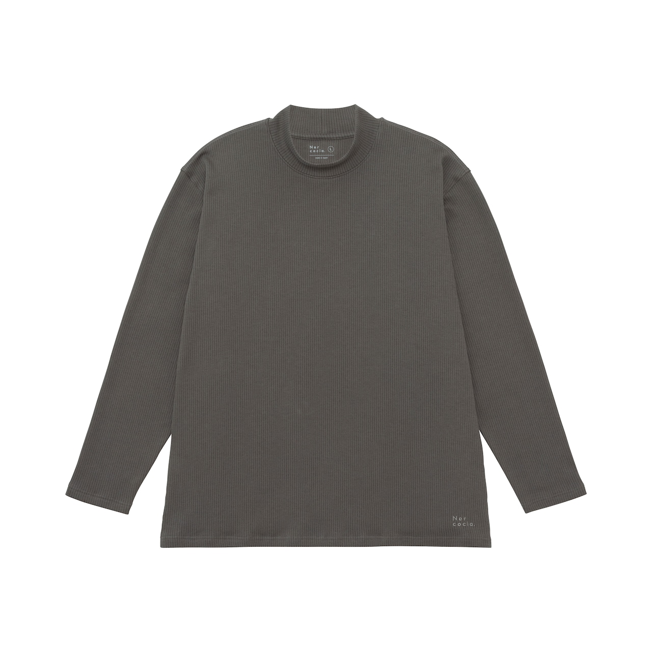 Nercocia. ハトムギ練り込みエイトロックスムース モックネックPO