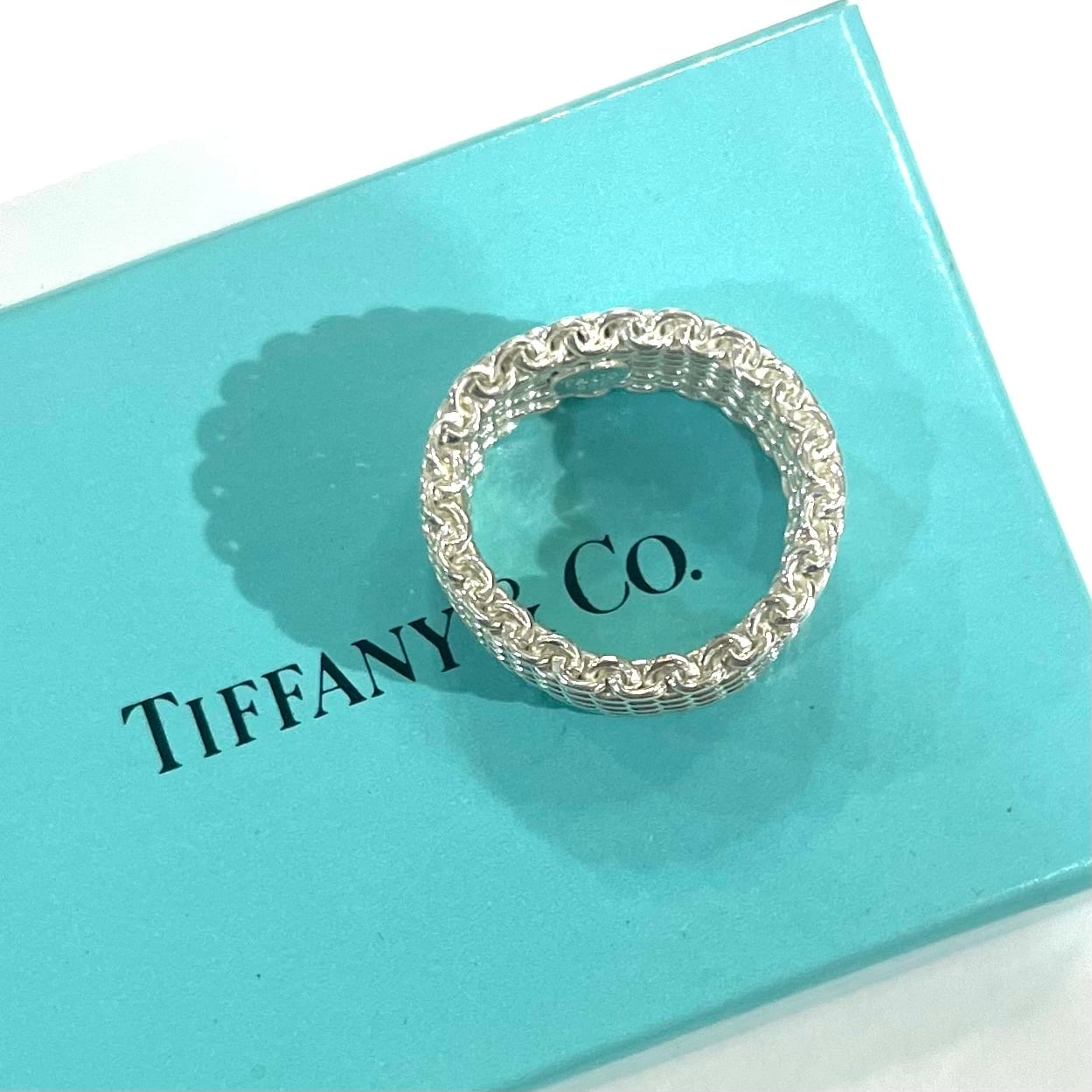希少【TIFFANY＆CO】2589 【18号】ティファニーサマセットメッシュ