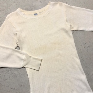 ⊕1960S SEARS THERMAL CUT SEW OFF WHITE