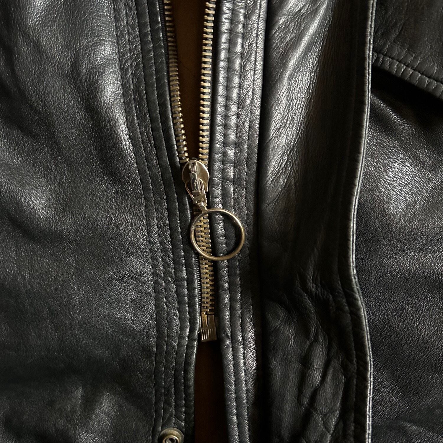 cacharel 短丈　ジャケット　襟レザー　ウール　ヴィンテージ cacharel 短丈 ジャケット 襟レザー ウール ヴィンテージ