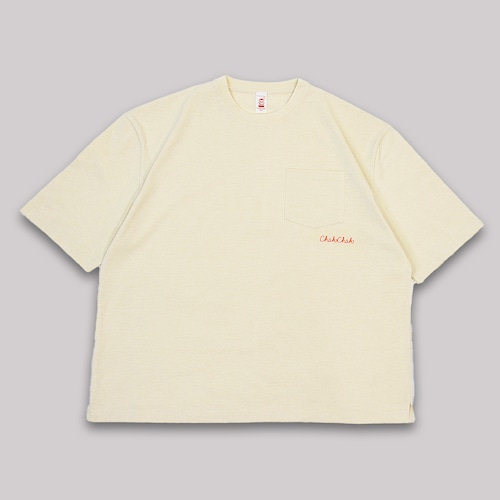 CC CREW POCKET S/S LOGO TEE　-OFF WHITE-