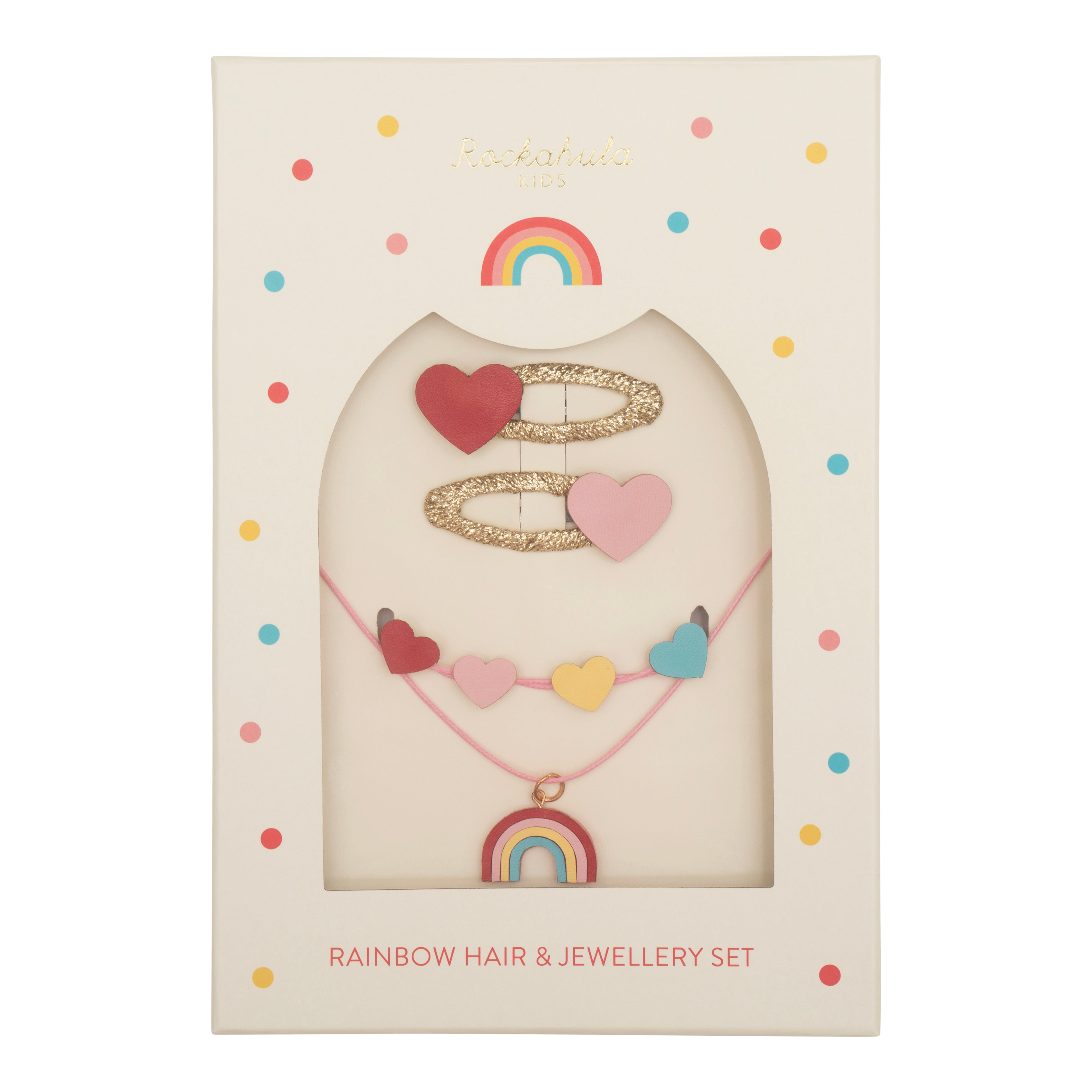Y235M-Vintage Rainbow Hair & Jewellery Set-MULTI