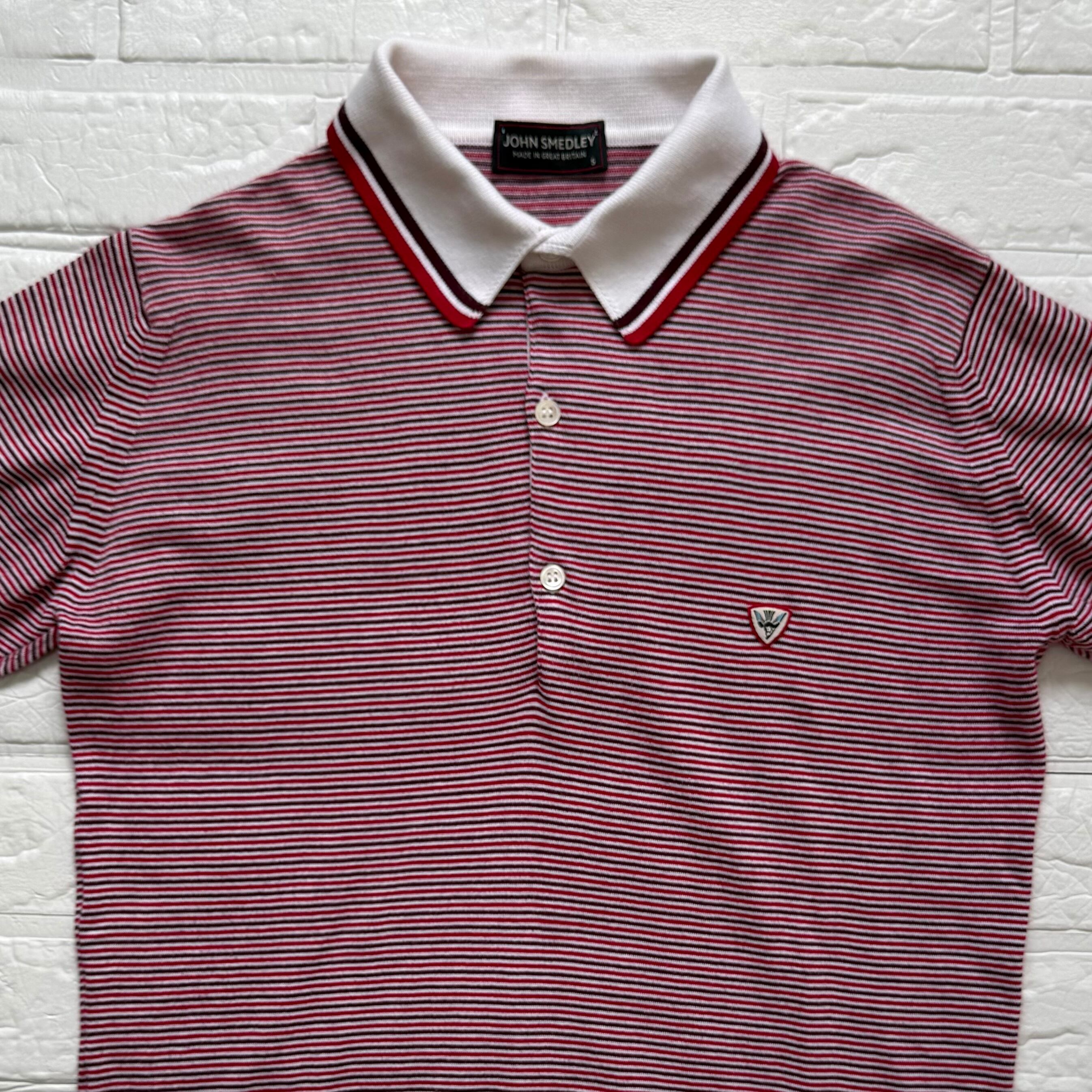 JOHN SMEDLEY シーアイランドコットン マルチボーダー 半袖 ニット