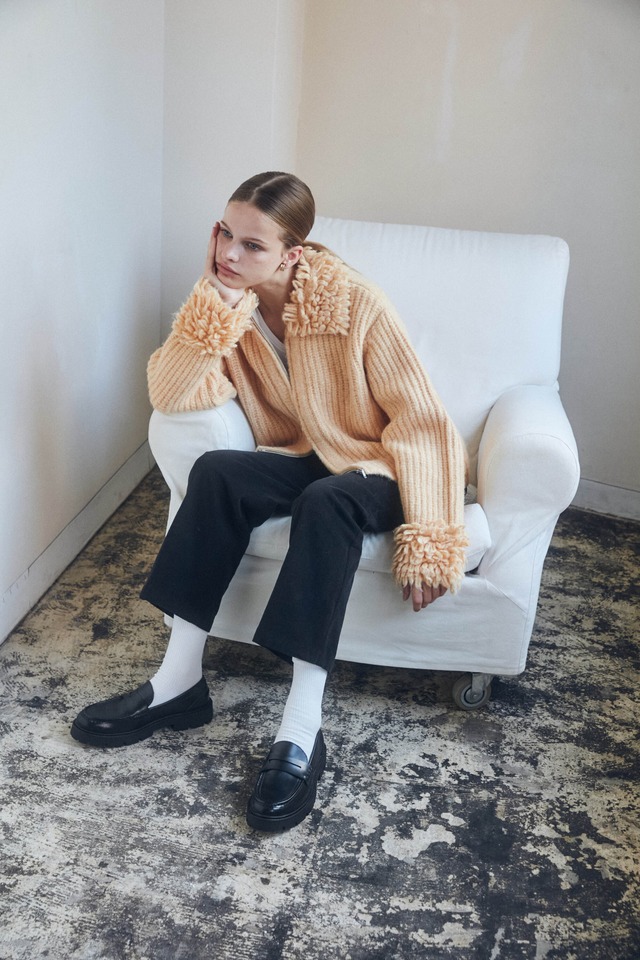 knit blouson (yellow)