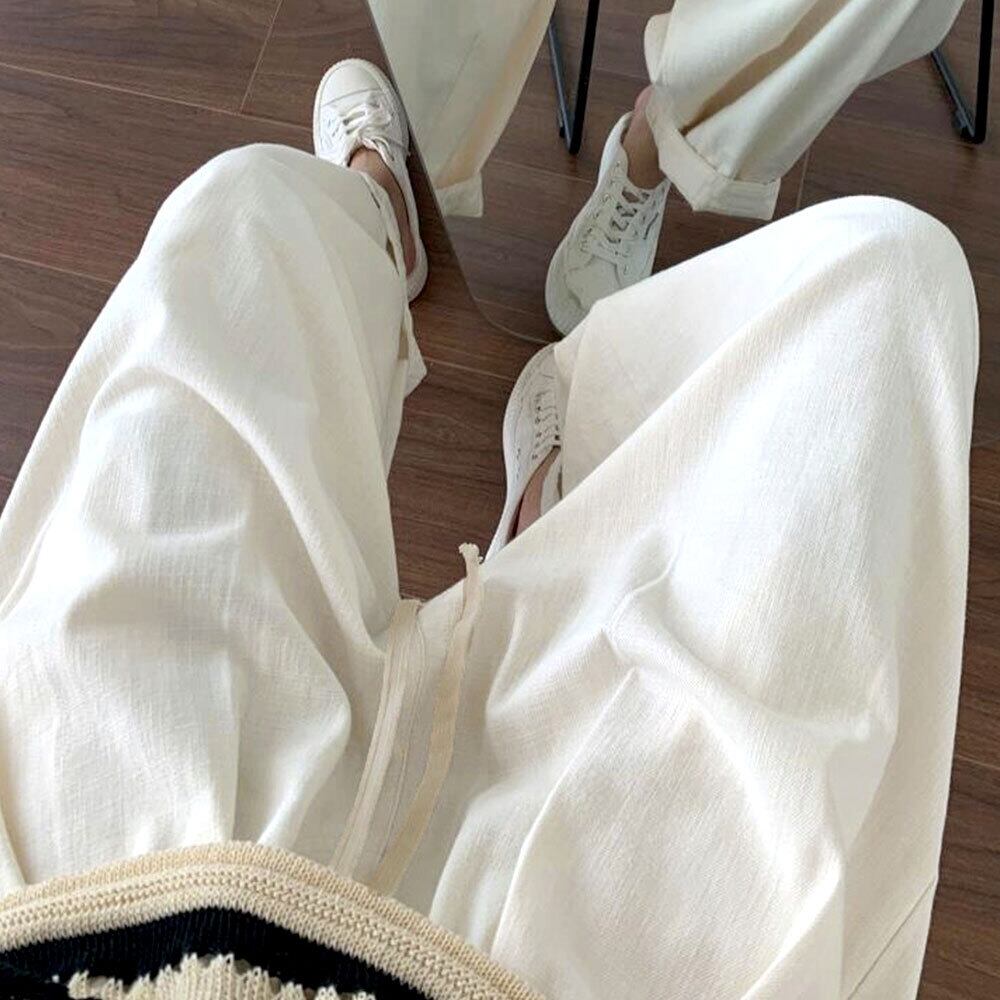 ハイウエスト ワイドパンツ レディース 韓国 春秋 リラックス 大人 きれいめ シンプル おしゃれ カジュアル ウエストゴム ゆったり イージーパンツ 大人可愛い 大人女子