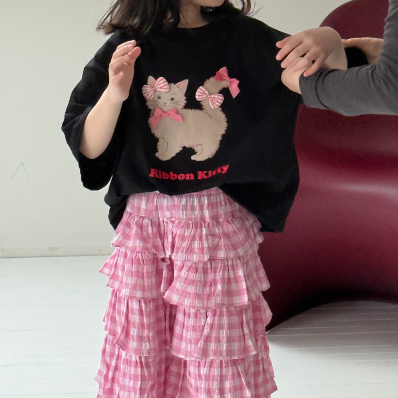 夏姫系ピンク段重ねスカート