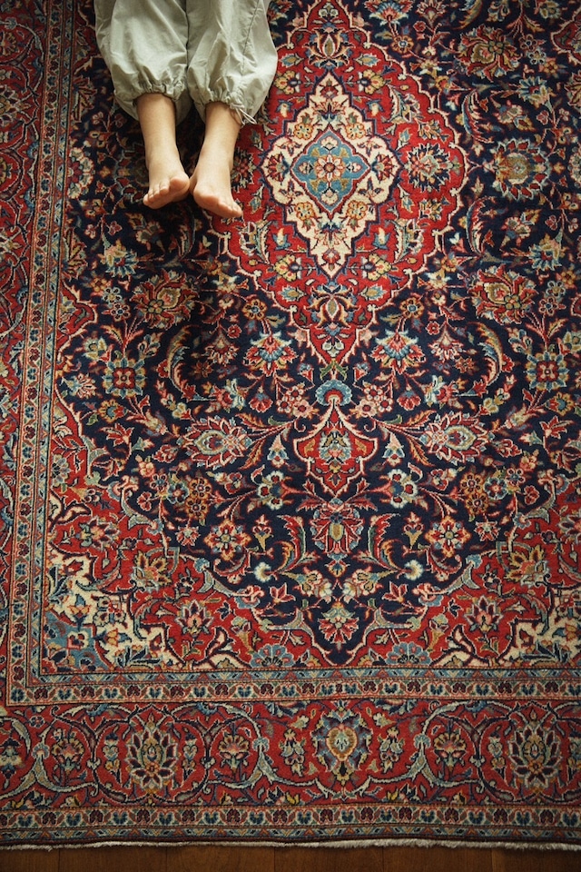 1190-Semi Antique Percian khashan rug